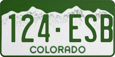 CO license plate 124ESB