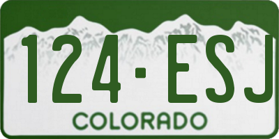 CO license plate 124ESJ
