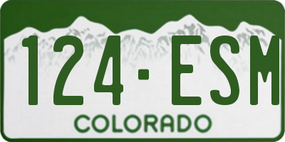 CO license plate 124ESM