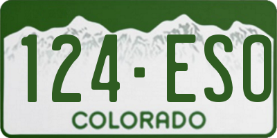 CO license plate 124ESO