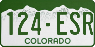 CO license plate 124ESR