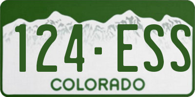 CO license plate 124ESS