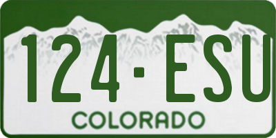 CO license plate 124ESU