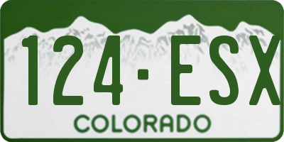 CO license plate 124ESX