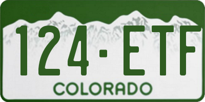 CO license plate 124ETF