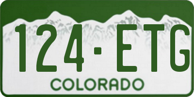 CO license plate 124ETG