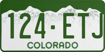 CO license plate 124ETJ