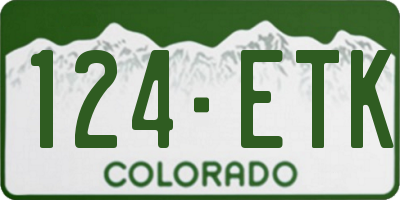 CO license plate 124ETK