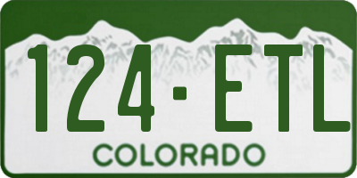 CO license plate 124ETL
