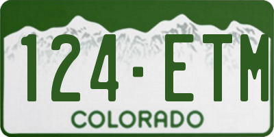 CO license plate 124ETM