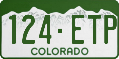 CO license plate 124ETP