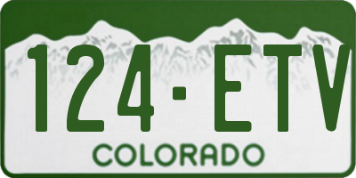 CO license plate 124ETV