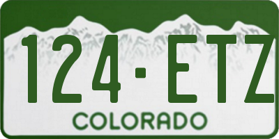 CO license plate 124ETZ