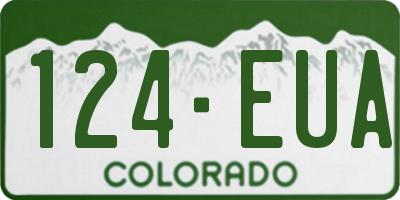 CO license plate 124EUA