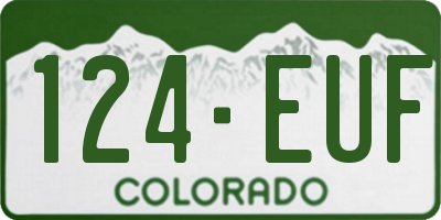 CO license plate 124EUF
