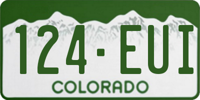 CO license plate 124EUI
