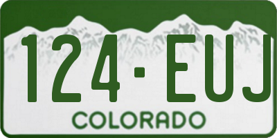 CO license plate 124EUJ
