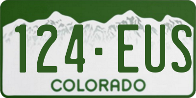 CO license plate 124EUS