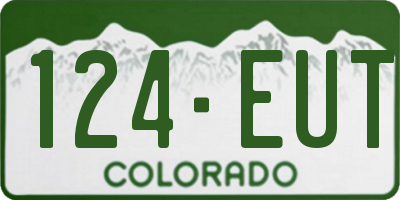 CO license plate 124EUT