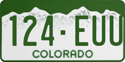 CO license plate 124EUU