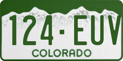 CO license plate 124EUV