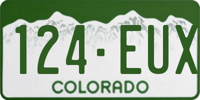 CO license plate 124EUX
