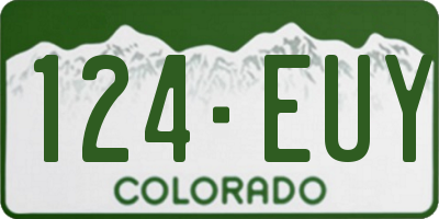 CO license plate 124EUY