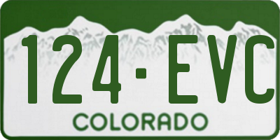 CO license plate 124EVC
