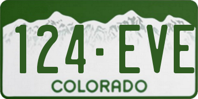 CO license plate 124EVE