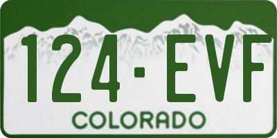 CO license plate 124EVF