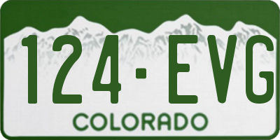 CO license plate 124EVG