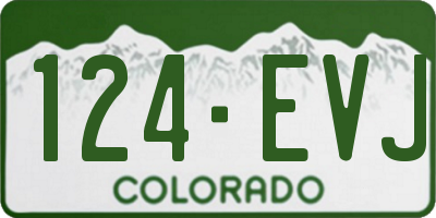 CO license plate 124EVJ