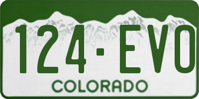 CO license plate 124EVO