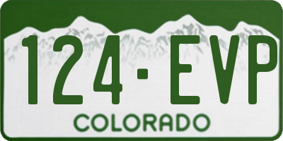 CO license plate 124EVP