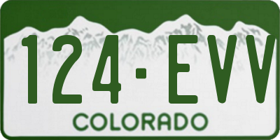 CO license plate 124EVV