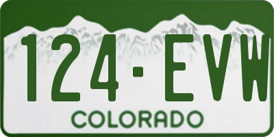 CO license plate 124EVW