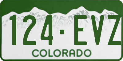 CO license plate 124EVZ