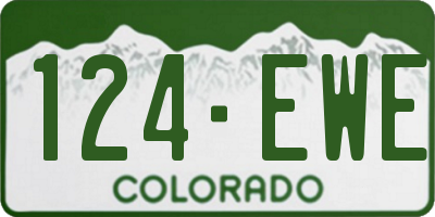CO license plate 124EWE