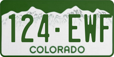 CO license plate 124EWF