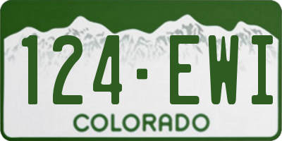 CO license plate 124EWI