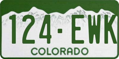 CO license plate 124EWK