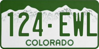 CO license plate 124EWL