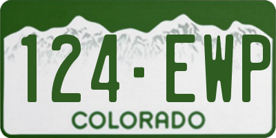 CO license plate 124EWP