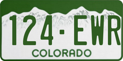 CO license plate 124EWR