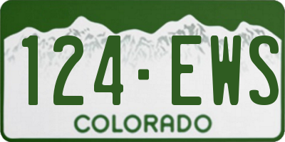 CO license plate 124EWS