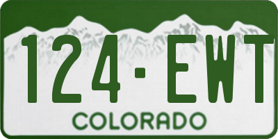 CO license plate 124EWT