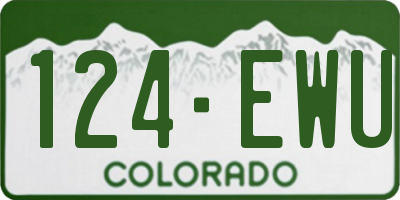 CO license plate 124EWU