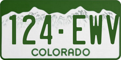 CO license plate 124EWV