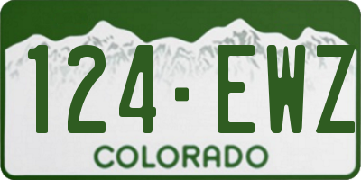 CO license plate 124EWZ