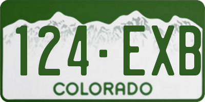 CO license plate 124EXB